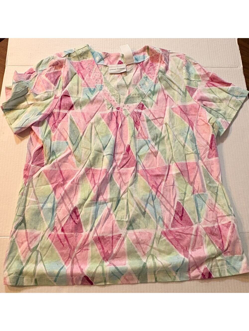 Alfred Dunner NEW M Summer Upscale Tee, sz M